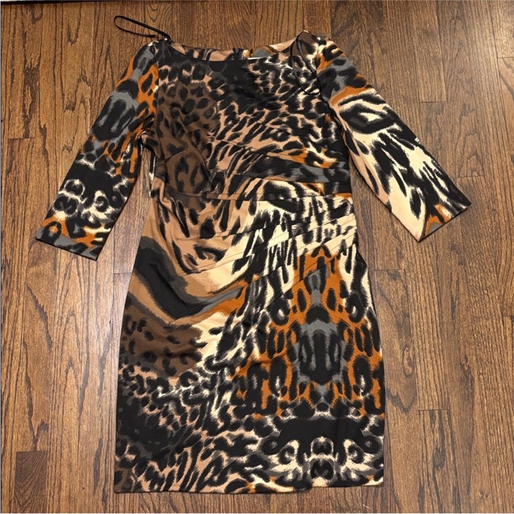 Jessica Simpson Brown Cheetah Leopard Dress